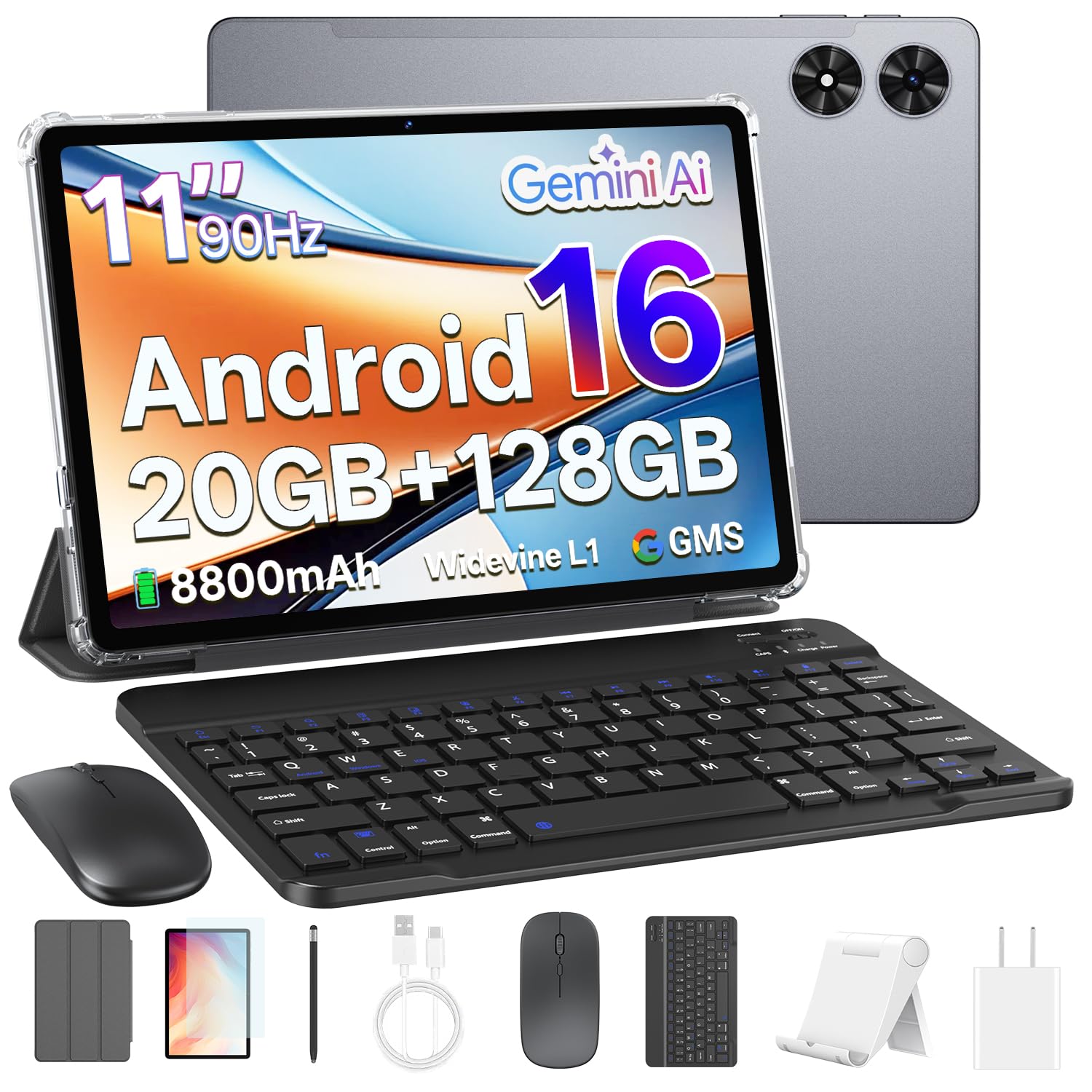 Android 16⭐️11インチ タブレット セット版 48GB+128GB Amazon.com : Tablet 11 inch, Android 16 Tablet with Keyboard